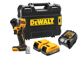 DeWalt DCF850E2T-QW akkus ütvecsavarozó bitbefogással 18 V | 206 Nm | 1/4 bit | Szénkefementes | 2 x 1,7 Ah akku + töltõ | TSTAK kofferben